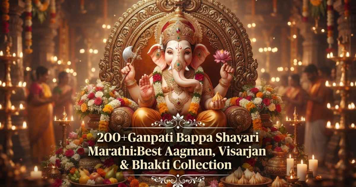 200+Ganpati Bappa Shayari Marathi: Best Aagman, Visarjan & Bhakti Collection