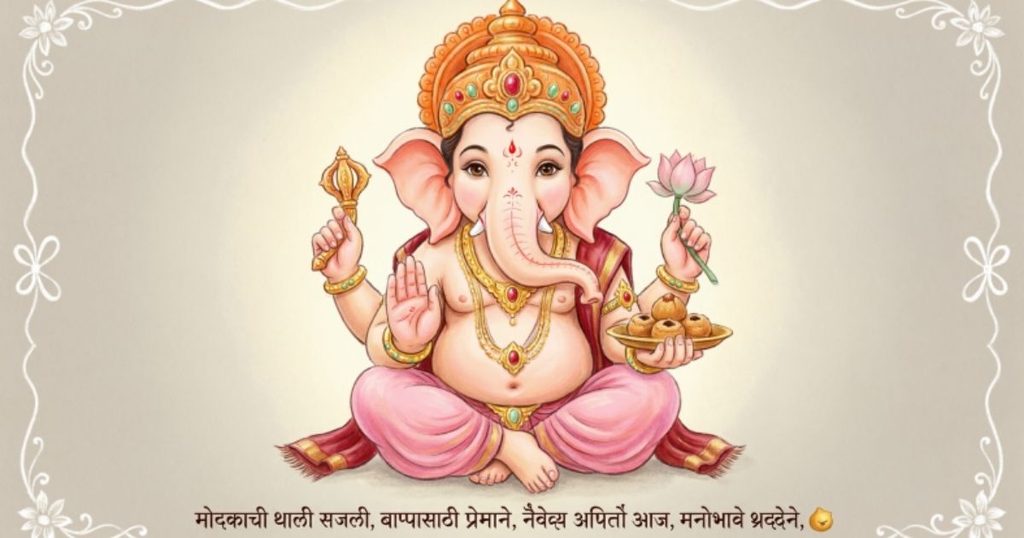 Ganpati Modak Shayari Marathi