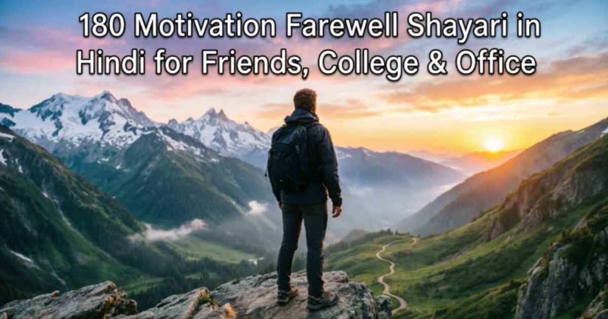 180 Motivation Farewell Shayari in Hindi for Friends, College & Office 