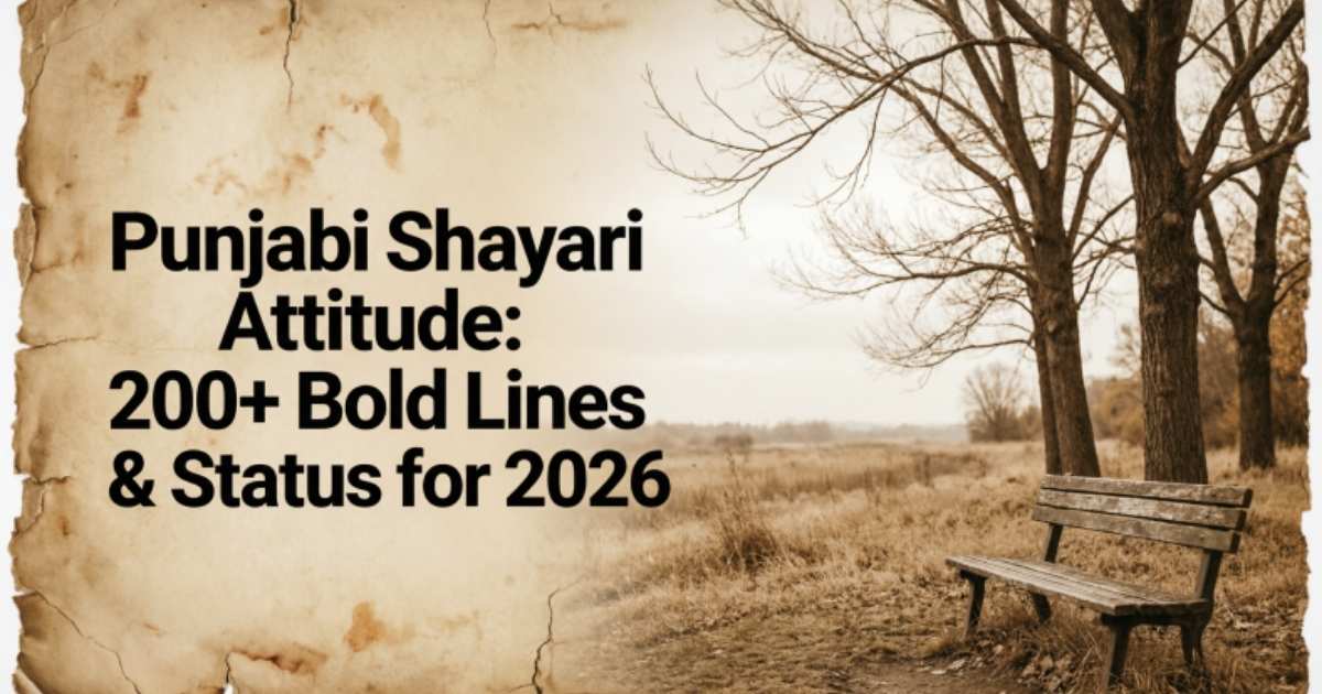 Punjabi Shayari Attitude: 200+ Bold Lines & Status for 2026