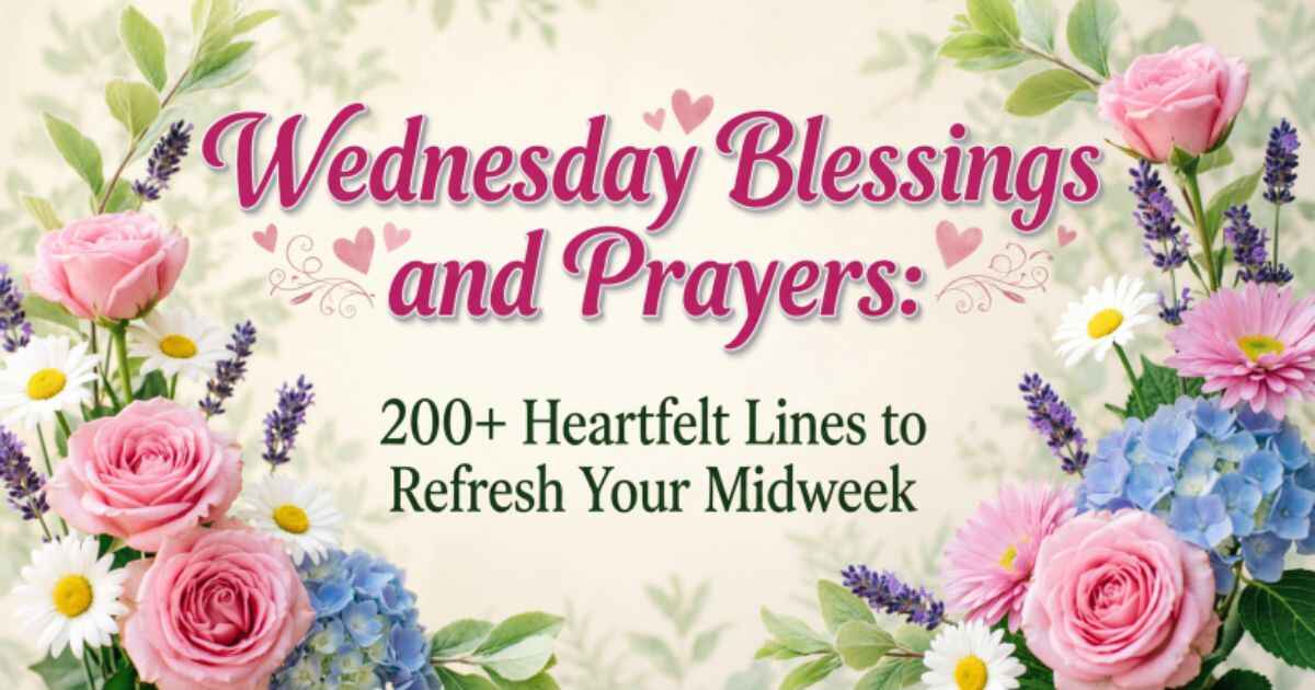 Wednesday Blessings and Prayers: 200+ Heartfelt Lines to Refresh Your Midweek