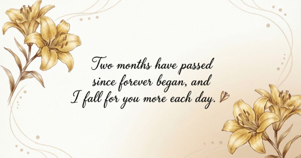 Best 2 Month Marriage Anniversary Wishes for Husband