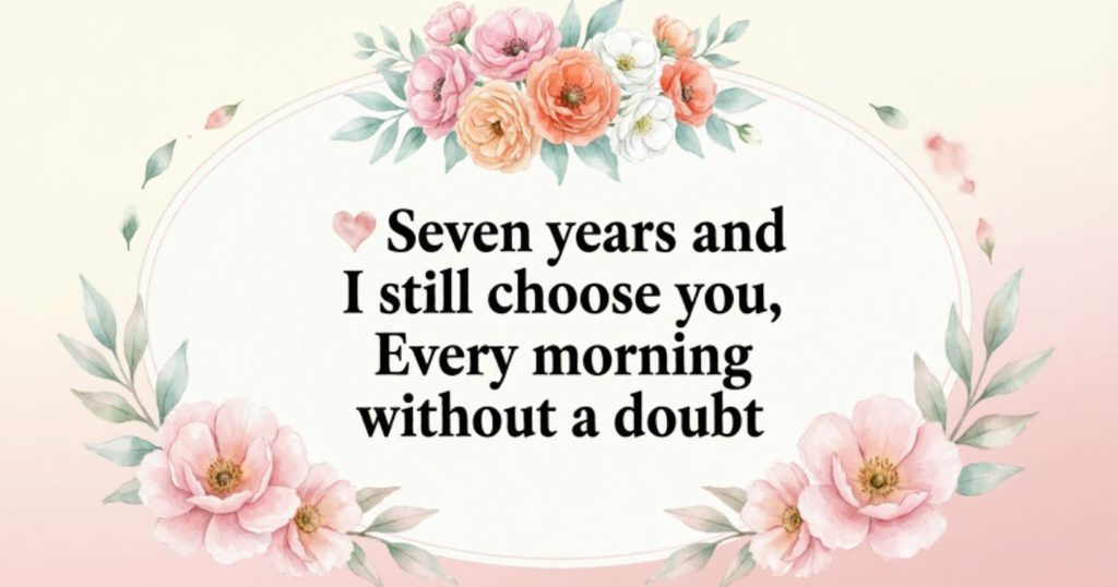 Heartfelt 7th Anniversary Wishes for Husband