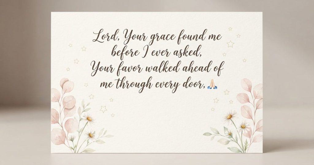Prayer for God's Grace and Favor