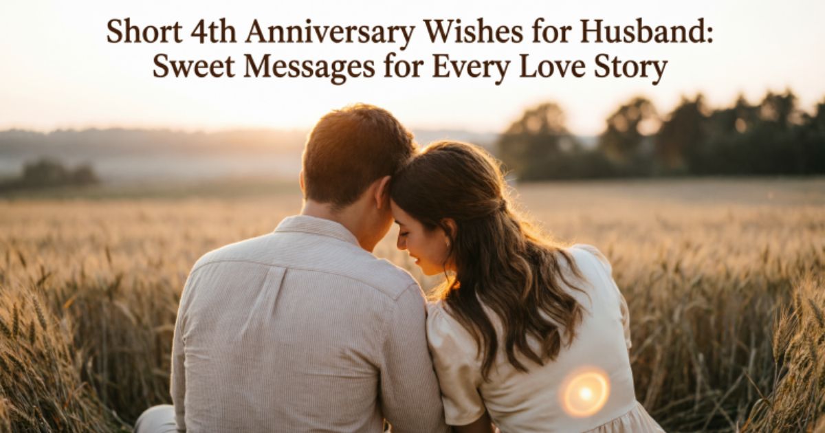Short 4th Anniversary Wishes for Husband: Sweet Messages for Every Love Story